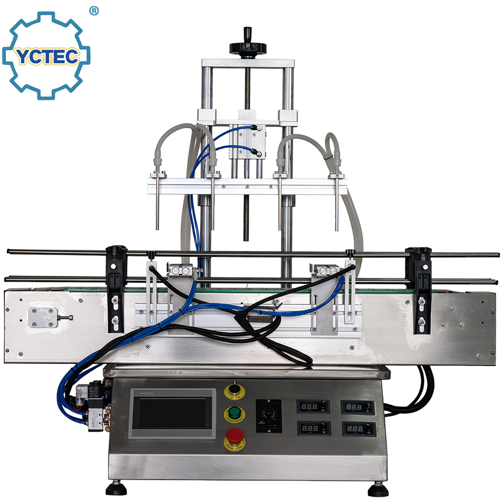 YCT-CL-04 Desktop-Vierkopf-Magnetpumpenf&uuml;llmaschine f&uuml;r partikelfreie Fl&uuml;ssigkeiten