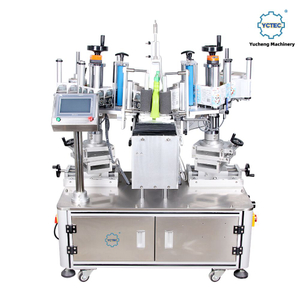 &Eacute;tiqueteuse semi-automatique double face YCT-99 pour bouteilles plates et carr&eacute;es